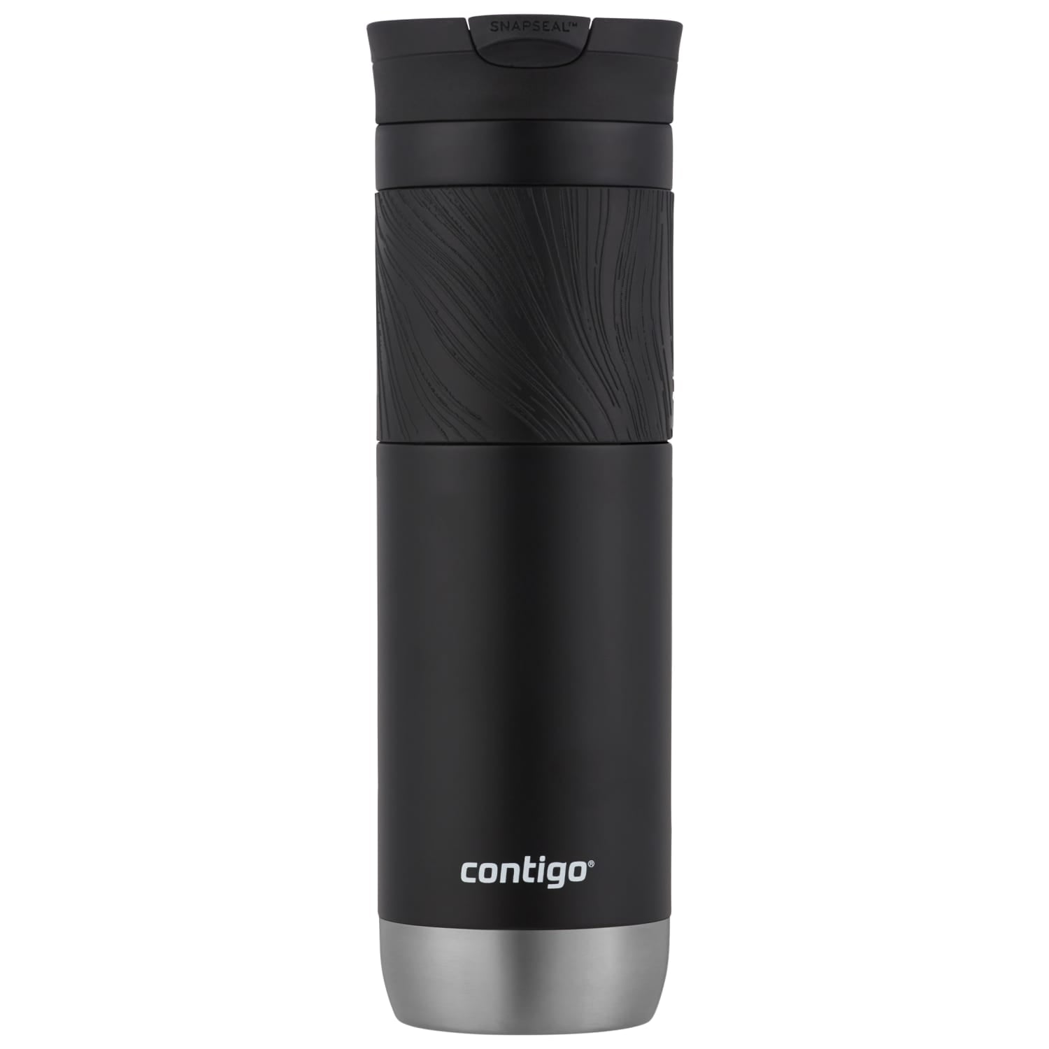 Contigo Byron 2.0 Stainless Steel Travel Mug with SNAPSEAL Lid and Grip in Black - 24 fl oz. - 2-Pack