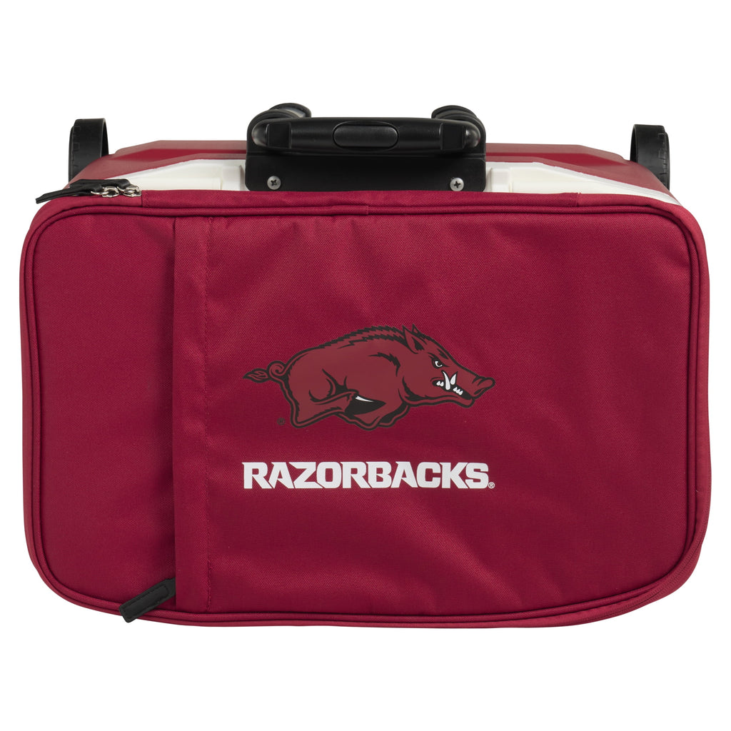University of Arkansas Razorbacks 28 QT Laguna Soft Top Wheeled Cooler by Igloo - Red