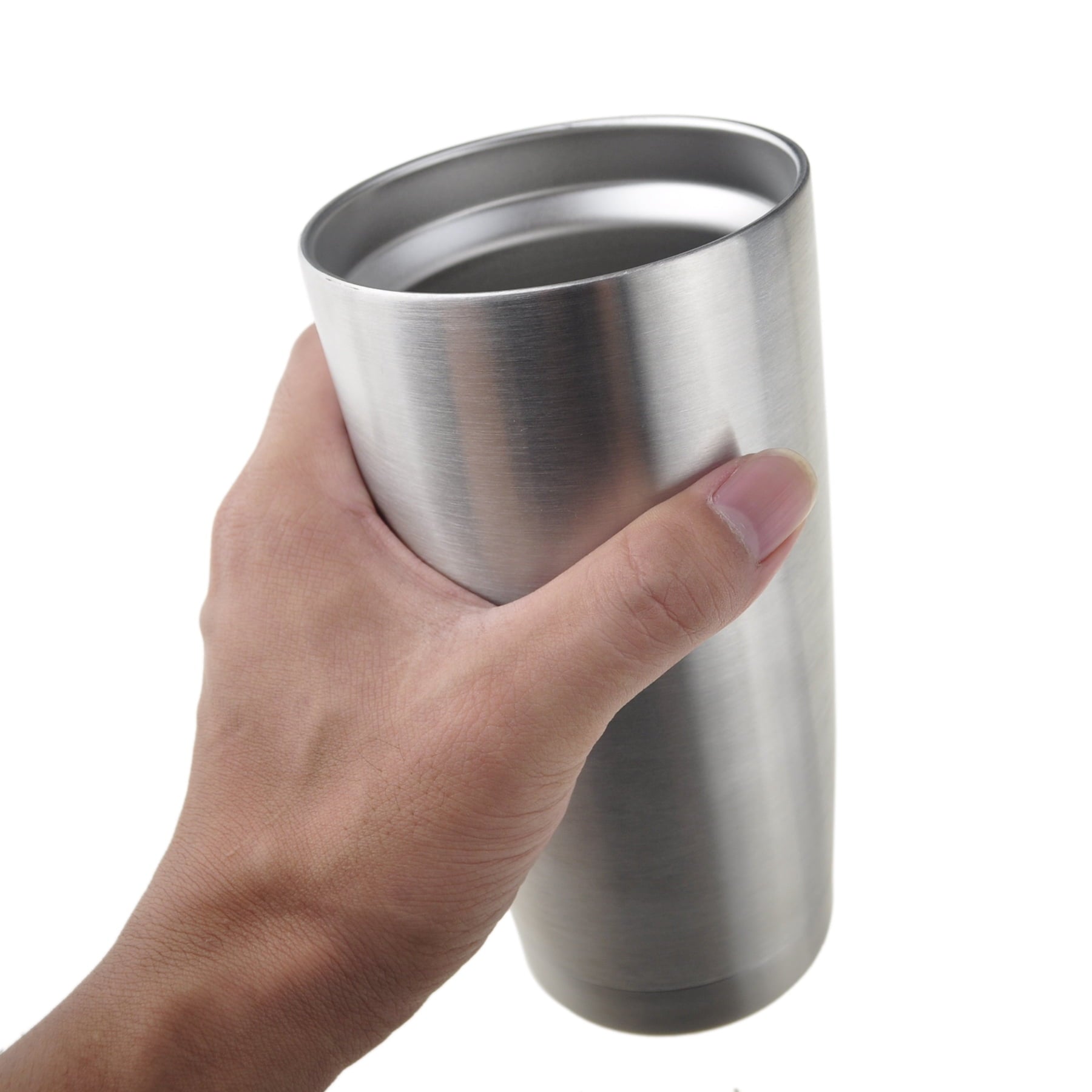 Aspire 20 Ounce Stainless Steel Tumbler - Double Walled Insulated Travel Cup with Splash Proof Lid, Keep Cold or Hot for Hours-Black