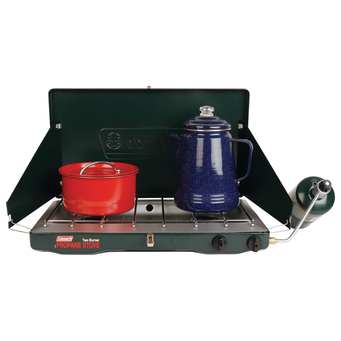 Coleman Brand - Matchlight 10, 000 BTU 2-Burner Propane Stove, Black