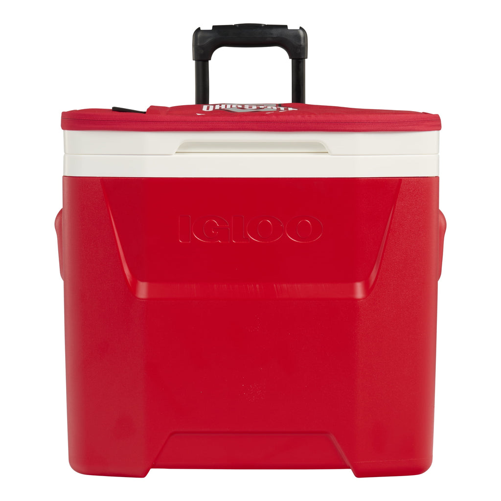 The University of Ohio State Buckeyes 28 QT Laguna Soft Top Wheeled Cooler by Igloo - Red
