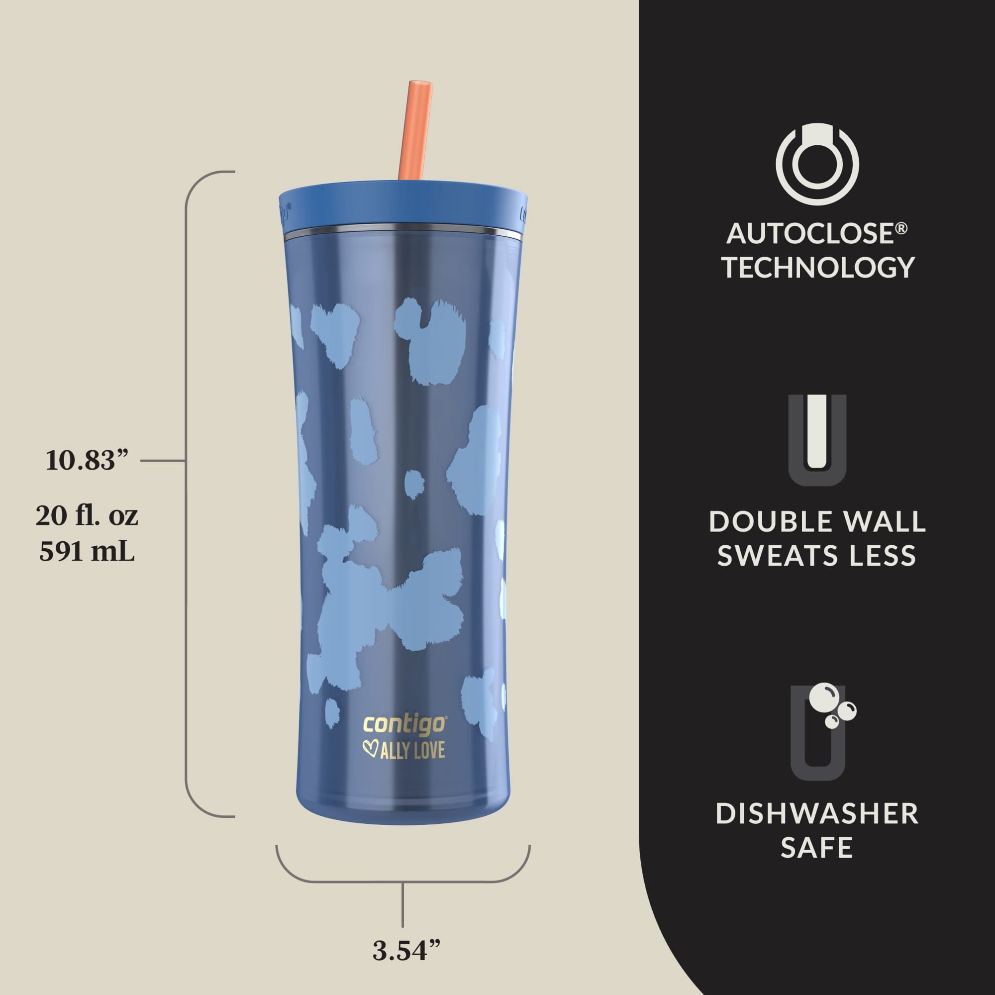 Contigo Streeterville AUTOCLOSE Shake & Go Tumbler - 20oz
