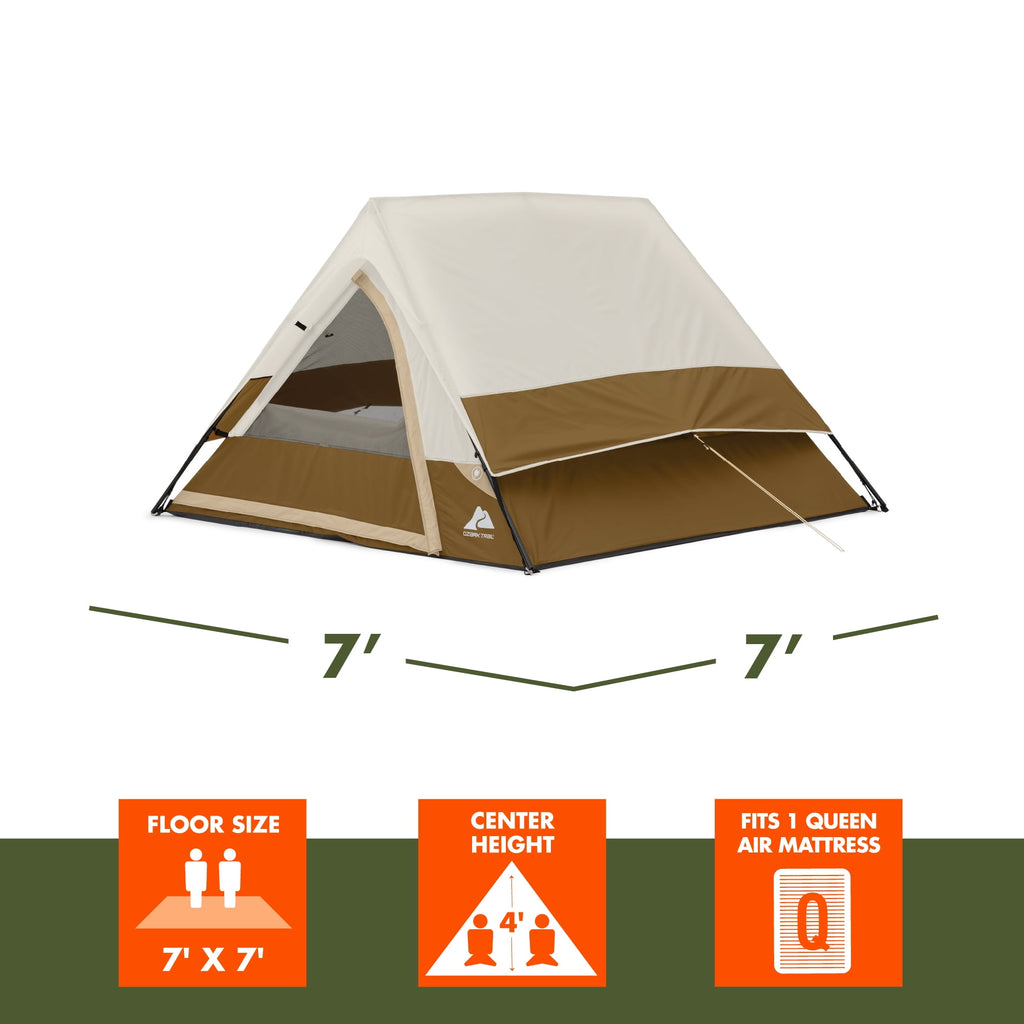 Ozark Trail 7' x 7' 3-Person A-Frame Tent - 13.44 lbs