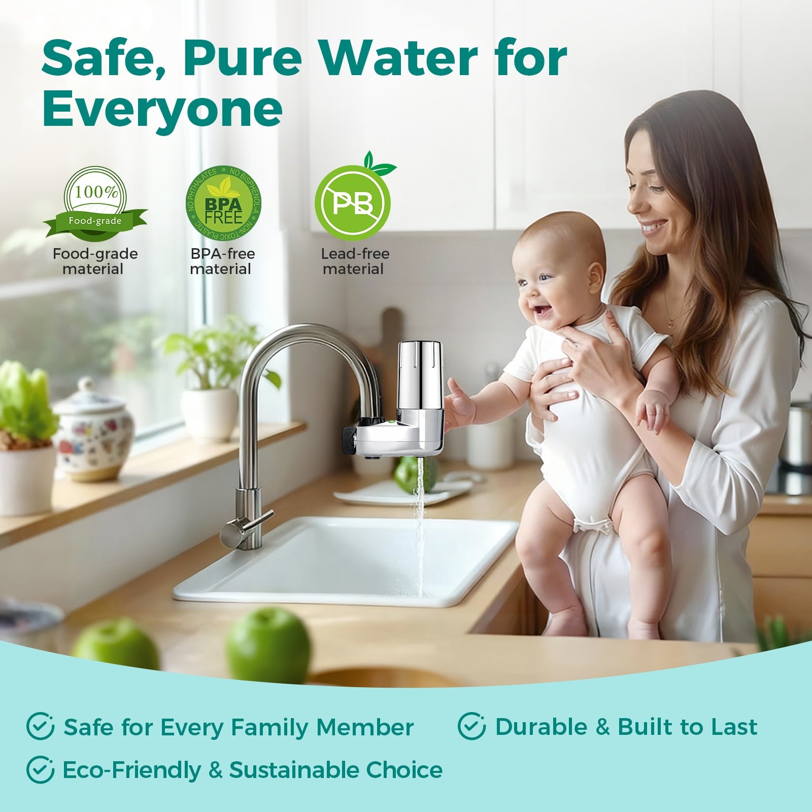 Fil-Fresh 3-Pack Faucet Water Filter - Replacement for Brita Faucet Brita Faucet Water Filter, FR-200, FF-100, Brita 36311 On Tap Faucet Filter System, BPA-Free, 4-Month/100 Gallon, Chrome Finish