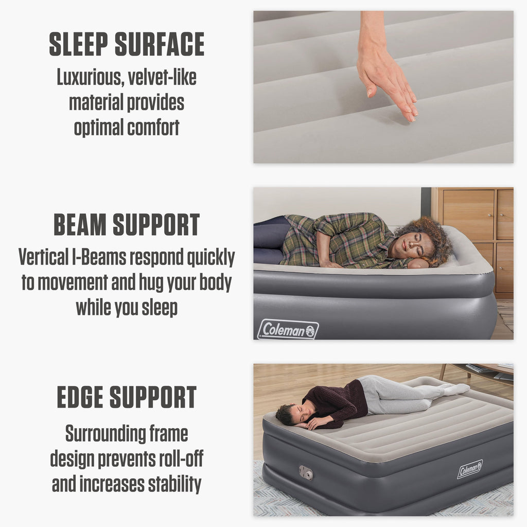 Coleman Tritech Air Mattress Full 22" with Built-in AC Pump