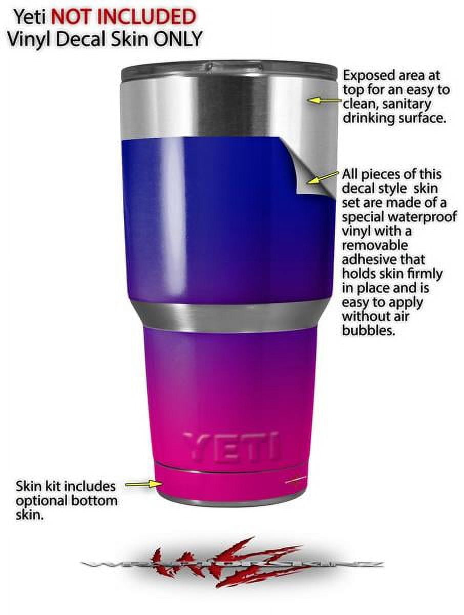 Skin Decal Wrap for Yeti Tumbler Rambler 30 oz Smooth Fades Hot Pink Blue ( 30oz TUMBLER NOT INCLUDED )