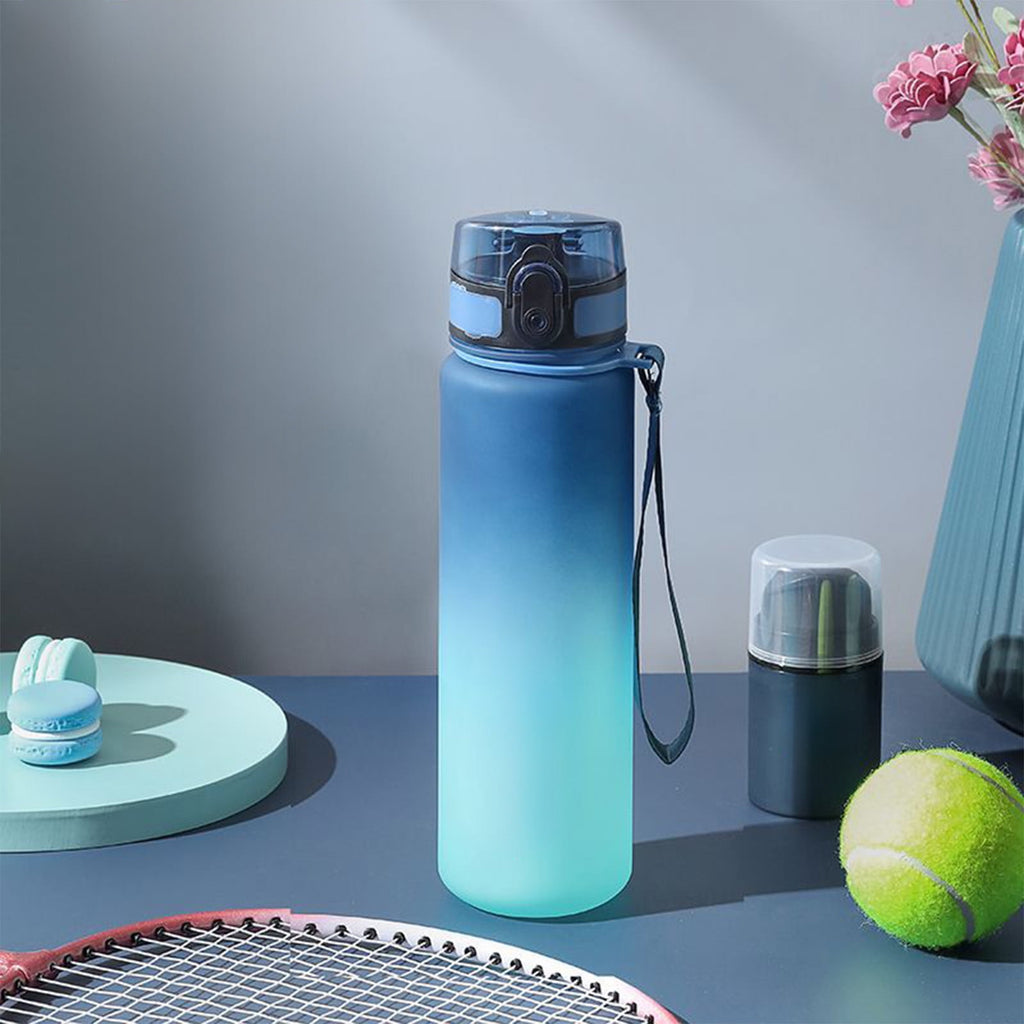 Kumdkd 24oz Leakproof Water Bottle with Infuser - Gradient Color Tritan Sports Cup for Gym & Hiking - BPA-Free Thermal Locking Tumbler for Hot/Cold Drinks