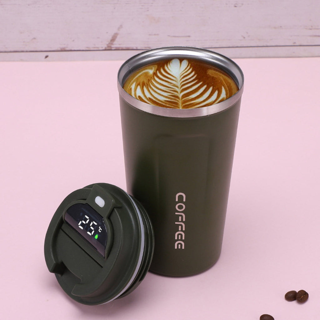 Stainless Steel Travel Thermal Coffee Mug Cup with Lid Vacuum Insulated Leak-Proof 17Oz - Portable Car Commuter Office Camping Coffee Cup, Double Wall Reusable Metal Coffee Flask, Cup*1 Piece