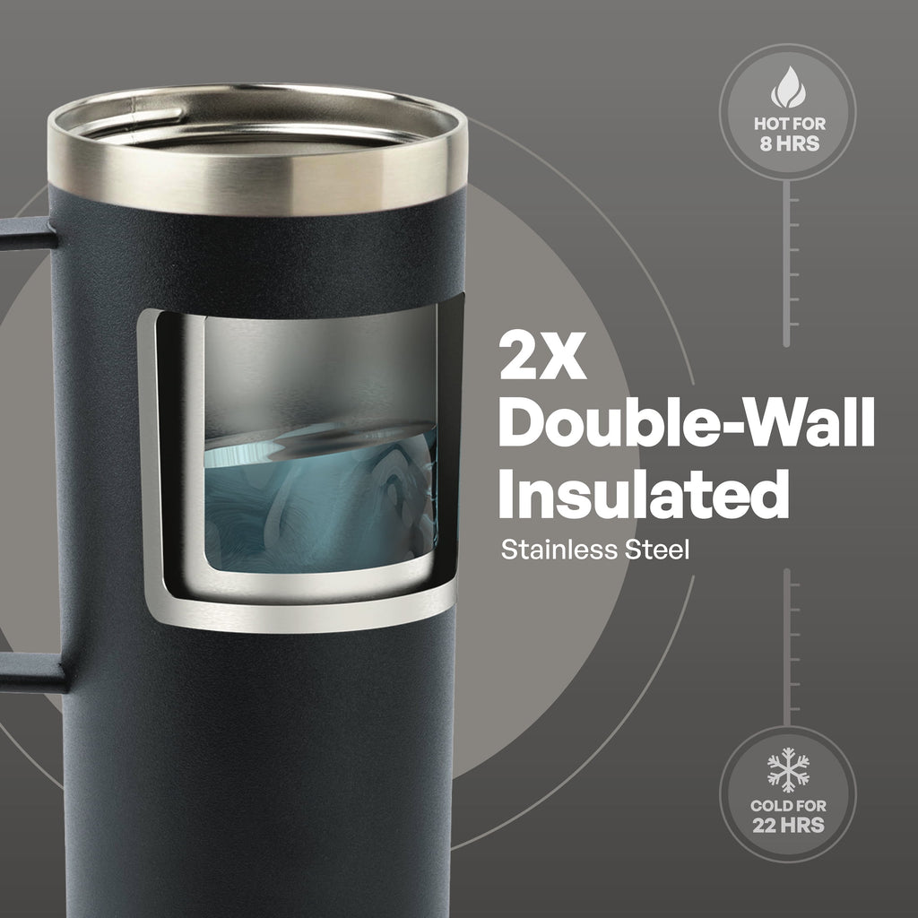 TAL 20 oz Insulated Travel Coffee Mug Black