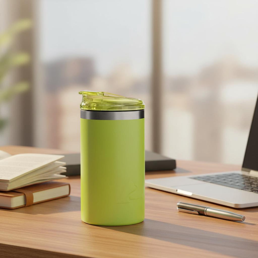 Ozark Trail 16oz Ceramic Lined Stainless Steel Can Tumbler with 2-in-1 Lid - Yellow