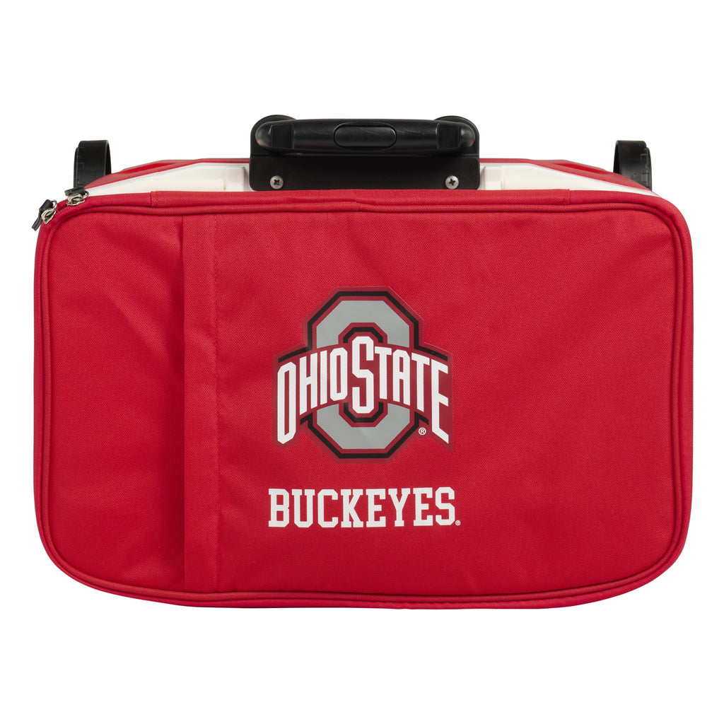 The University of Ohio State Buckeyes 28 QT Laguna Soft Top Wheeled Cooler by Igloo - Red