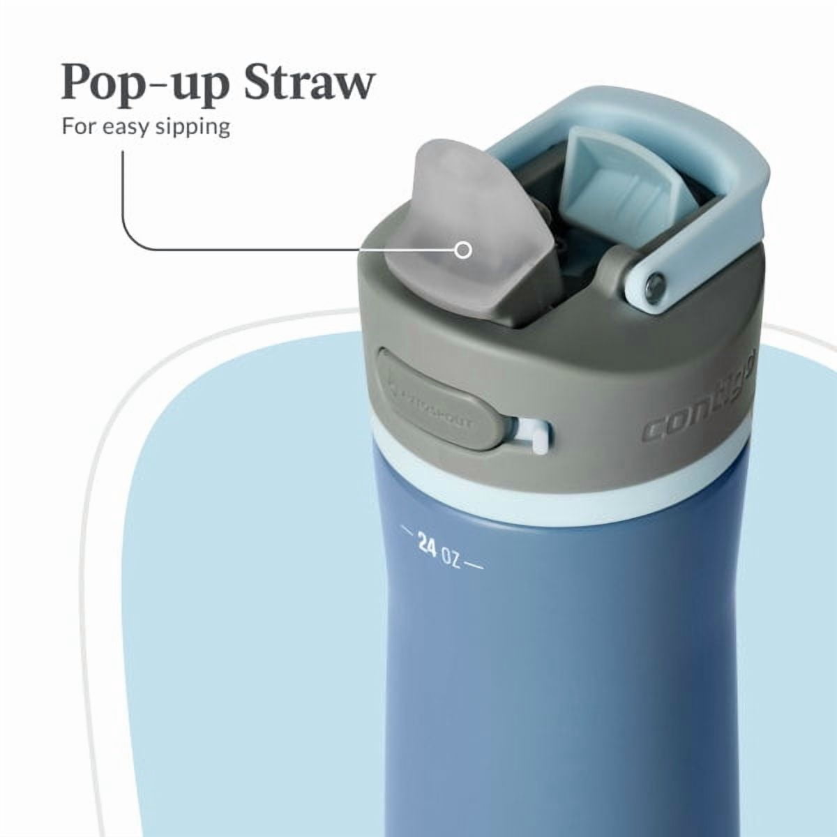 Contigo 24 oz. Wells Chill Stainless Steel Filter Bottle w/ Filters - Dark Ice